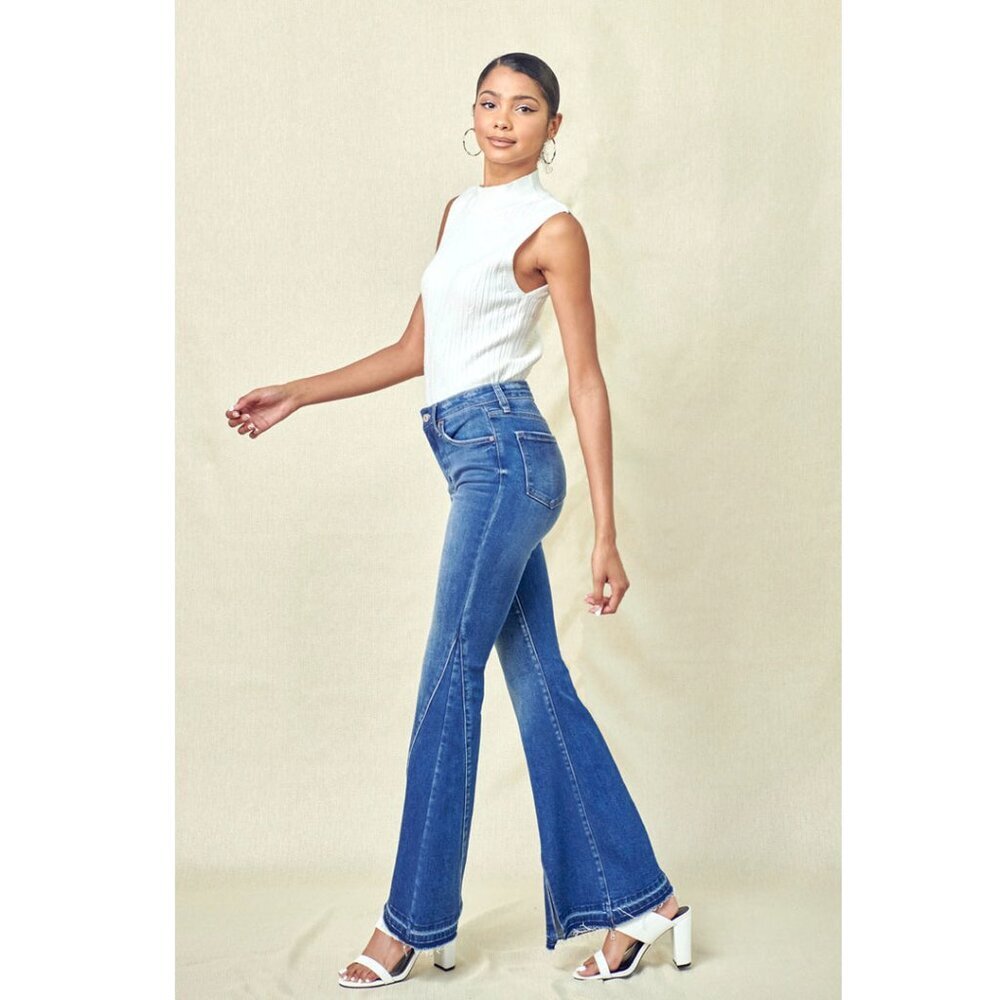 KanCan High Rise Flare Leg Jeans 9/28 - Picture 2 of 16
